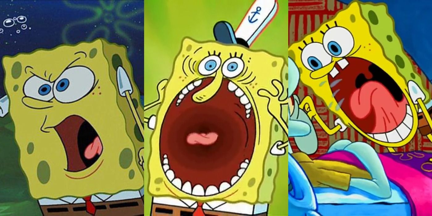 Various times SpongeBob yelled at his friends on the show.