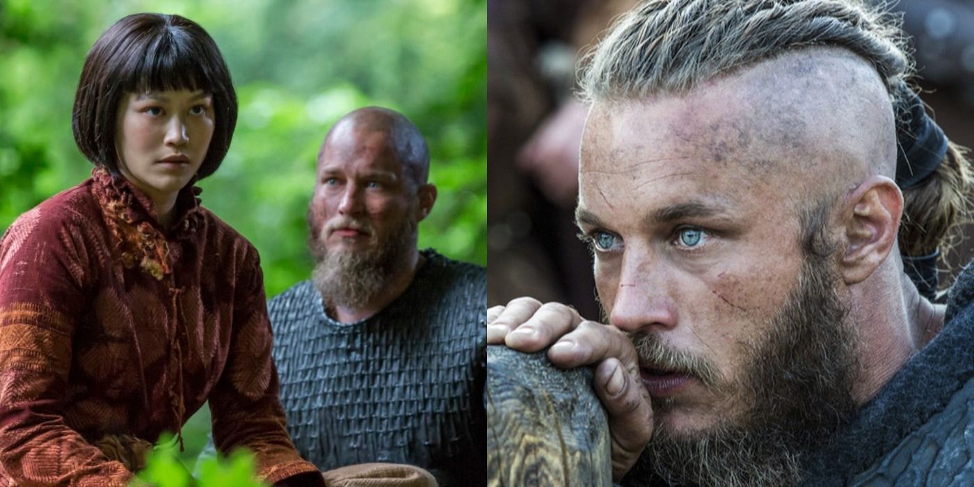 Vikings: Ragnar and the priestess; Ragnar close up