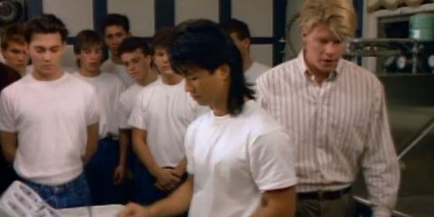 Hanson and Ioki undergoing initiation for a fraternity in 21 Jump Street
