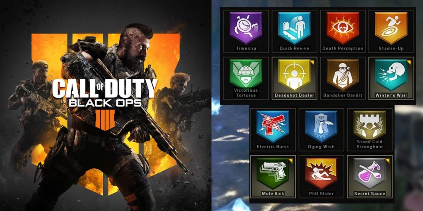 Black ops 4 poster and all zombies perks