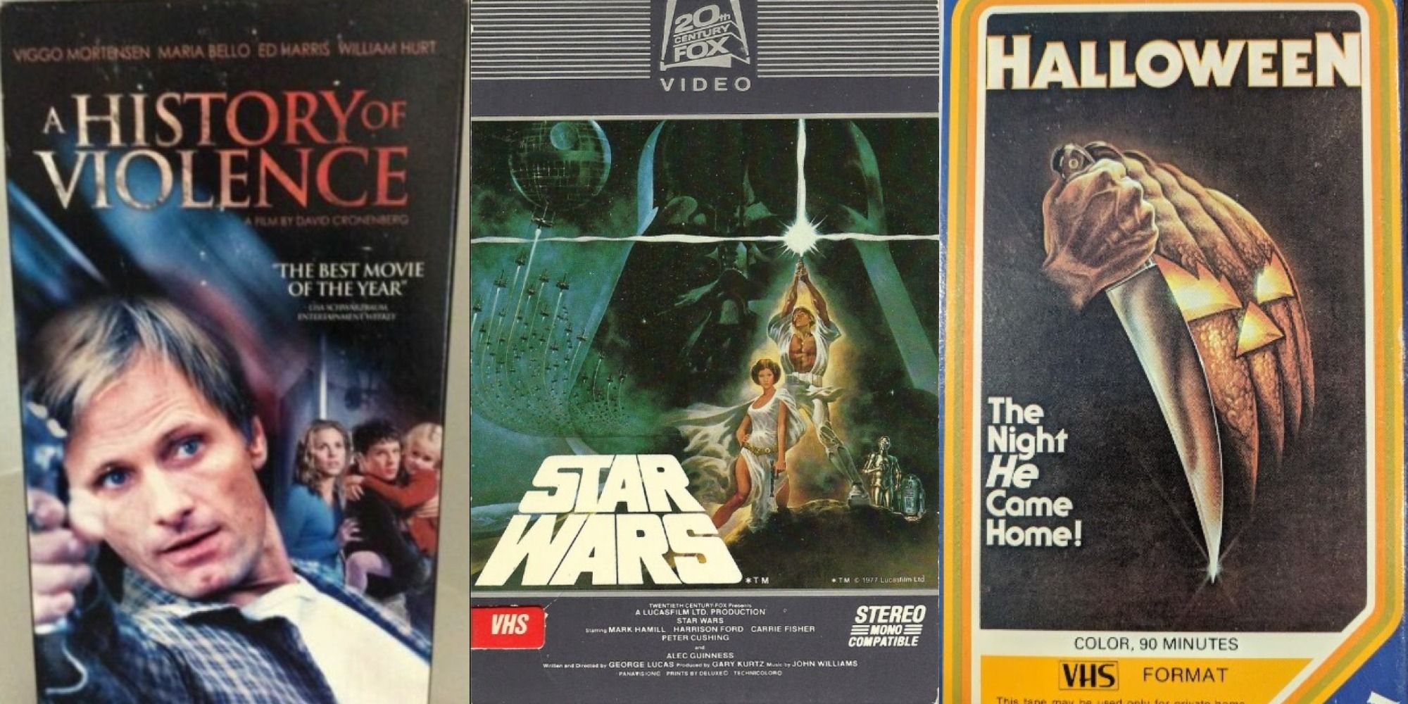 3 rare VHS tapes side by side 