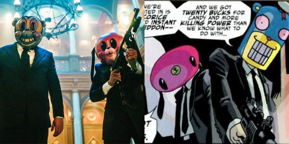 Hazel and Cha-Cha wearing their mask in the show and the comics.