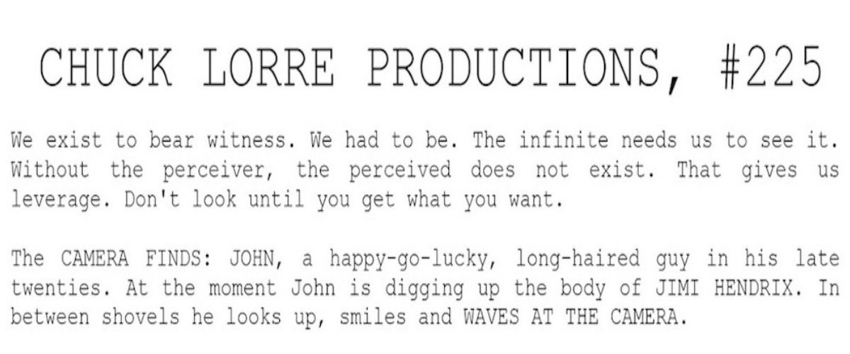 Chuck Lorre Vanity Card 225 from TBBT
