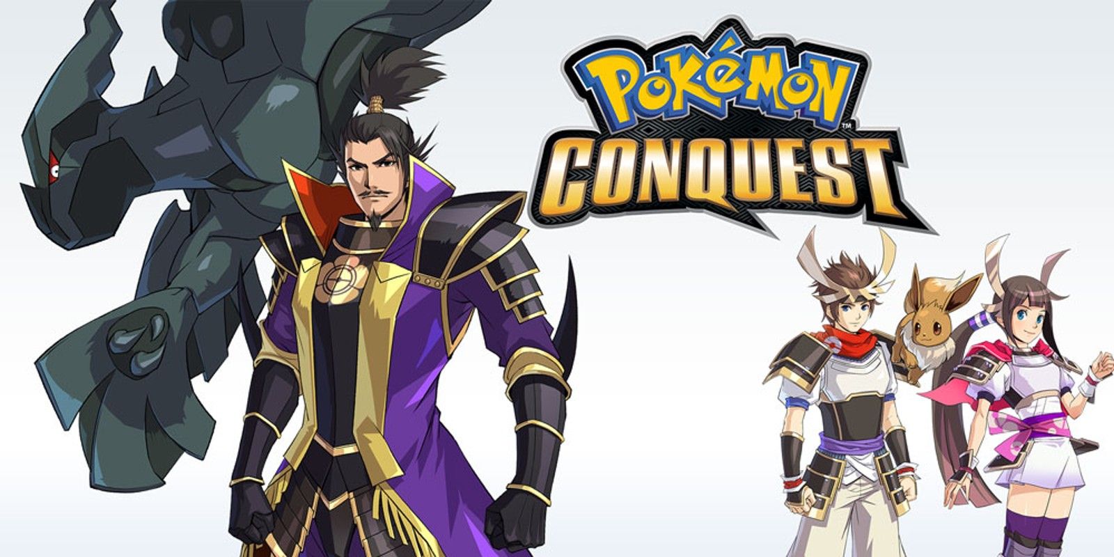 Promo art for Pokémon Conquest and its characters