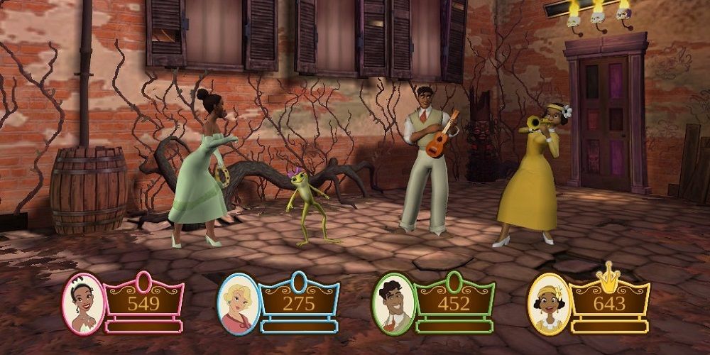 Tiana in New Orleans square in The Princess and the Frog game
