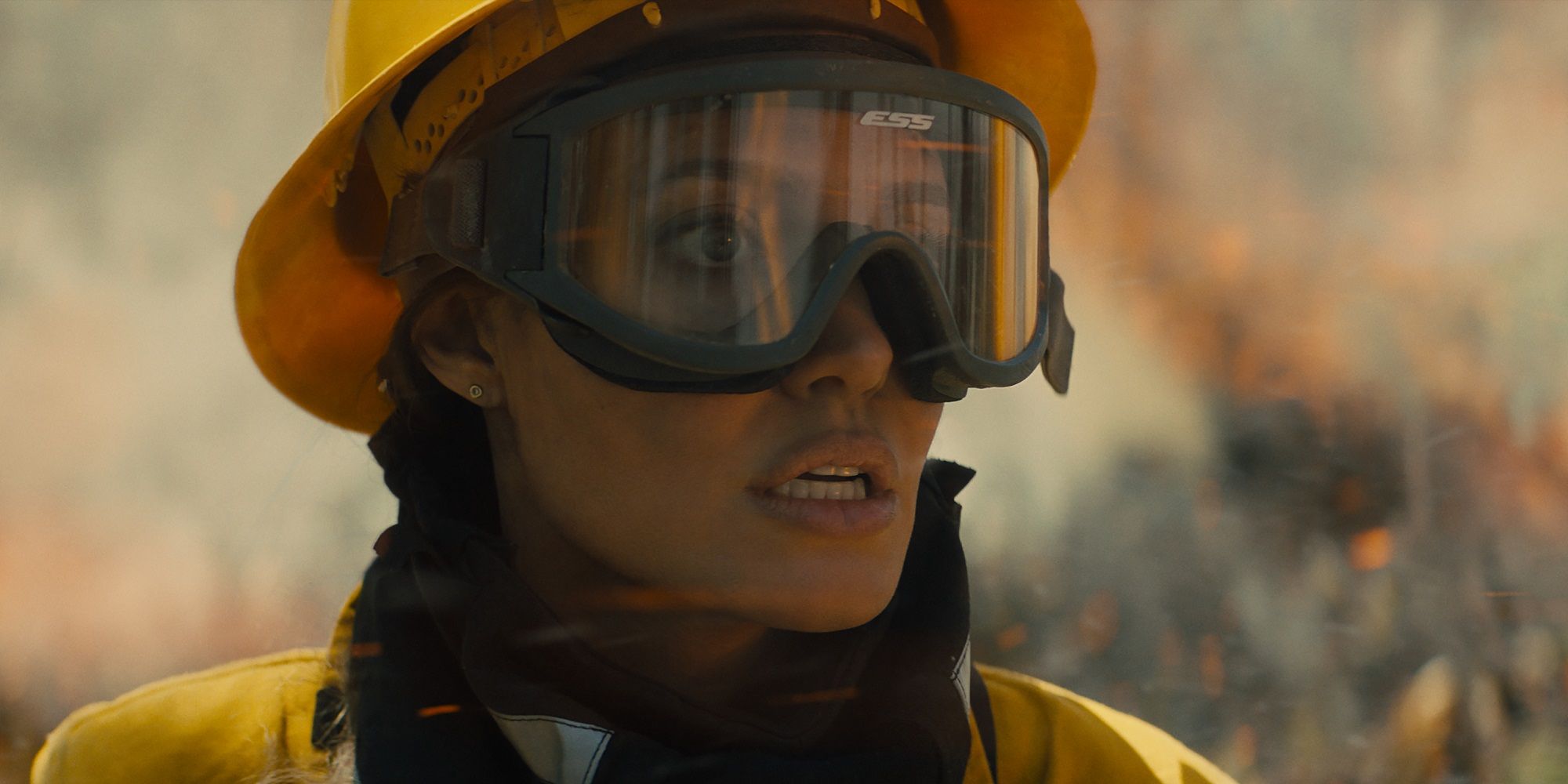 Angelina Jolie in a firefighting suit in Those Who Wish Me Dead.