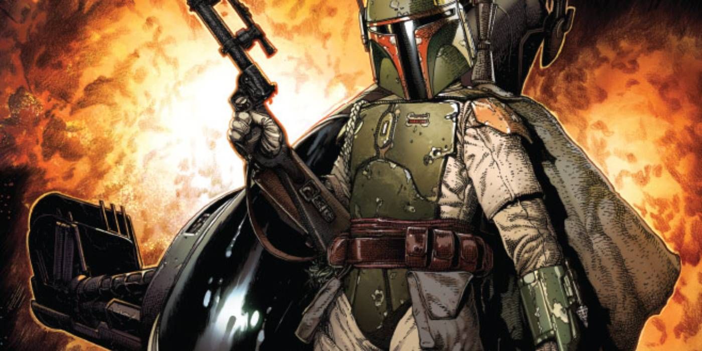 Boba Fett on the cover of War Of The Bounty Hunters
