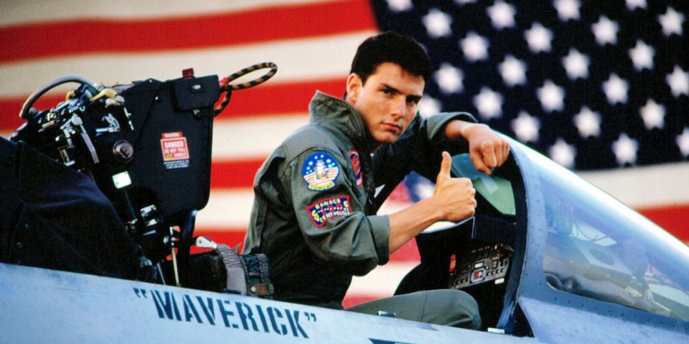 Maverick in a fighter jet in Top Gun