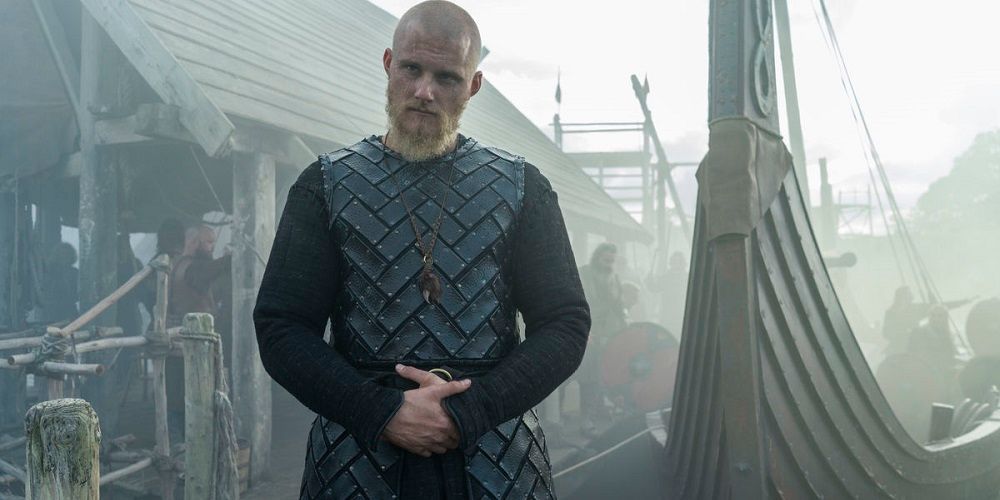 Bjorn wears armor on boat in Vikings