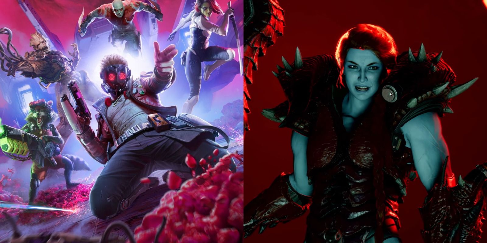 Promo images from the Guardians of the Galaxy video game
