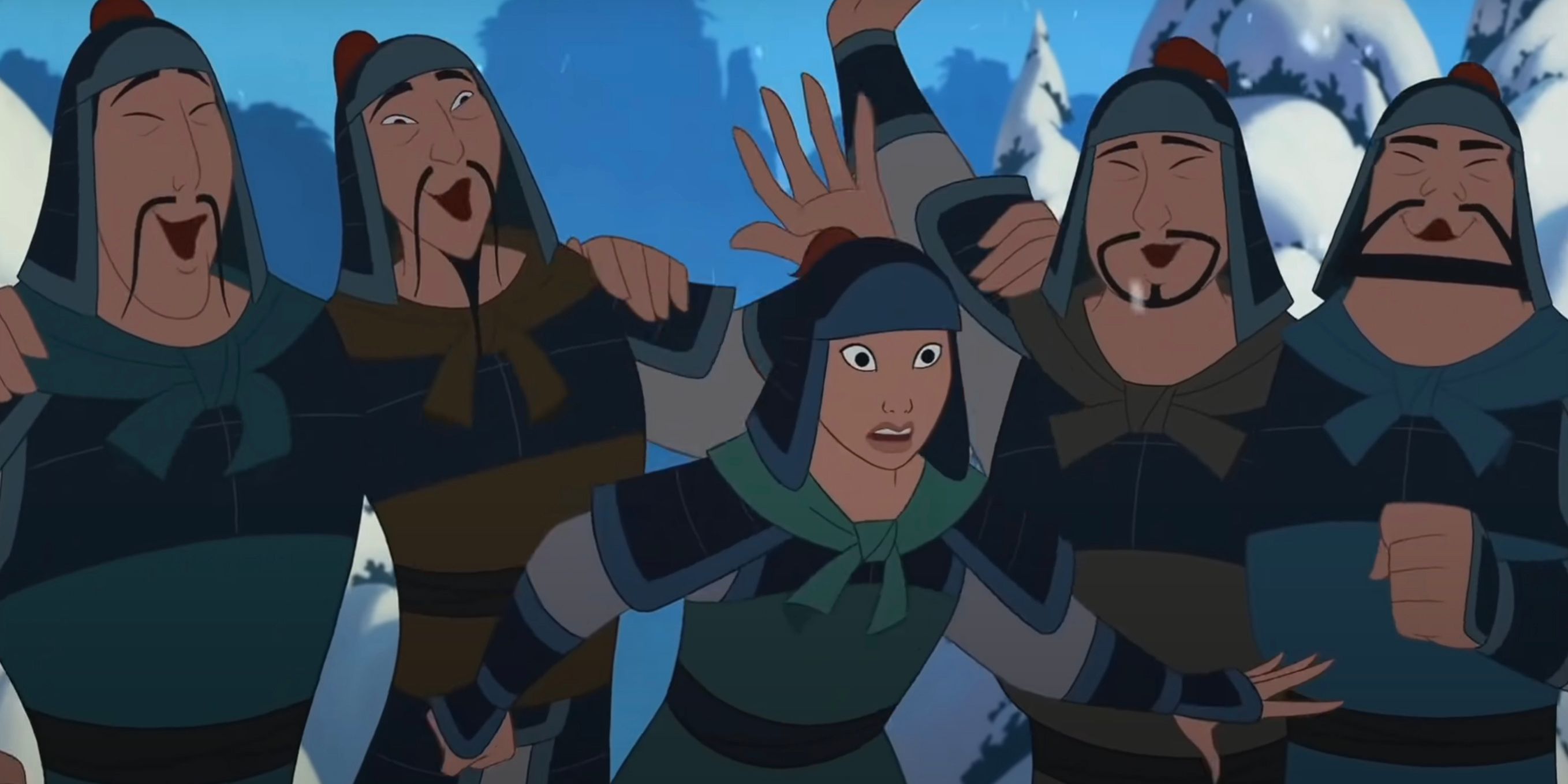 The characters sing A Girl Worth Fighting For in Mulan.
