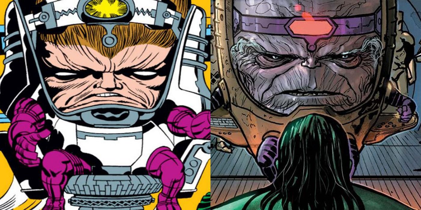 A young MODOK and an older one talking to Hulk.