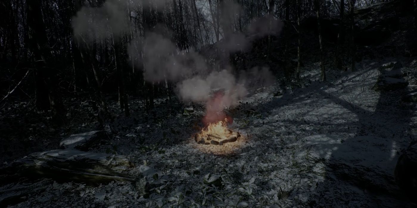 Abandoned campfire