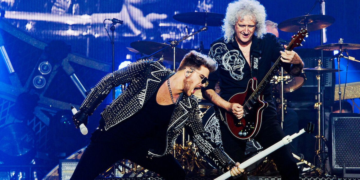 Adam Lambert singing with Queen.