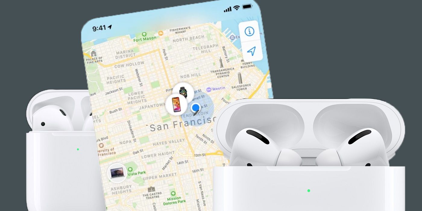 AirPods With Find My App map