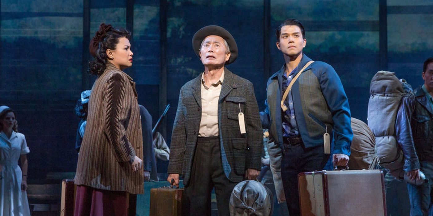 A powerful scene from the Allegiance musical featuring George Takei