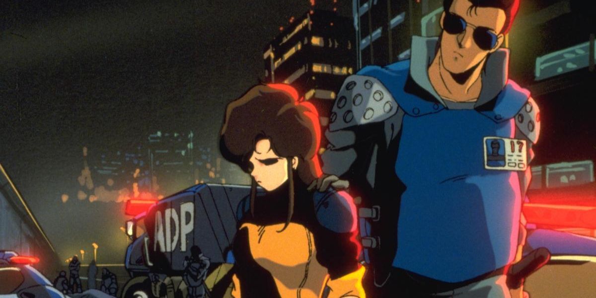 A cool shot from Bubblegum Crisis showcasing an excellent display of nightime sunglasses.