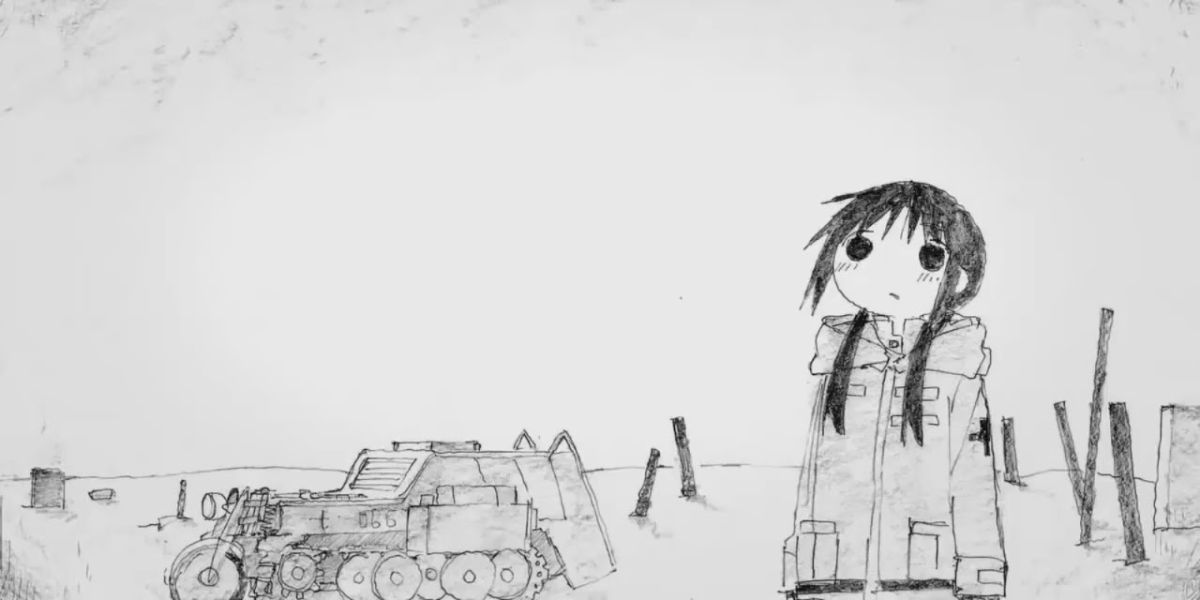 A hasty sketch from the ending theme to Girls' Last Tour.