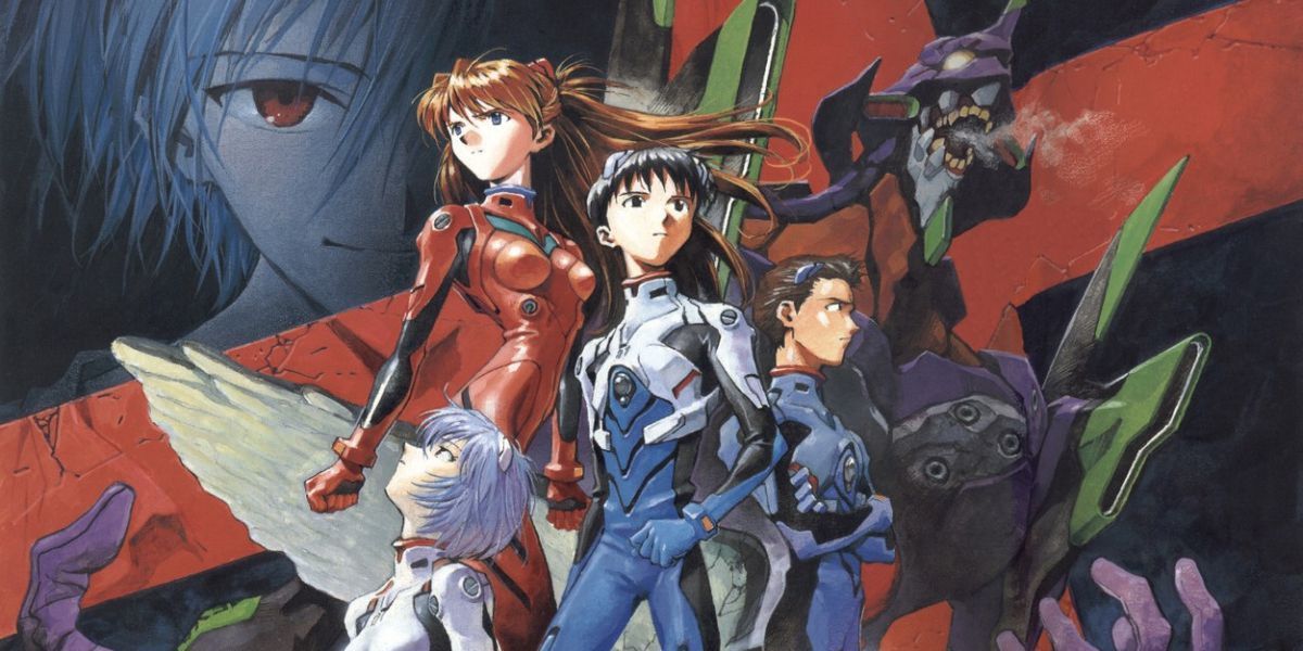 Classic artwork featuring the Neon Genesis Evangelion Cast.