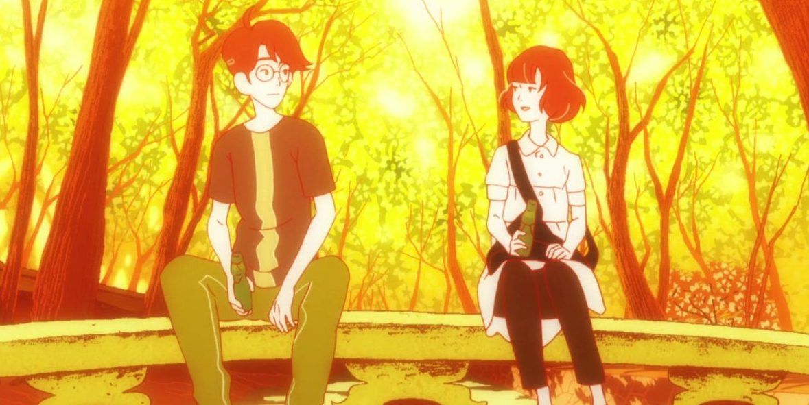 An example of how cool the colors are in Tatami Galaxy.