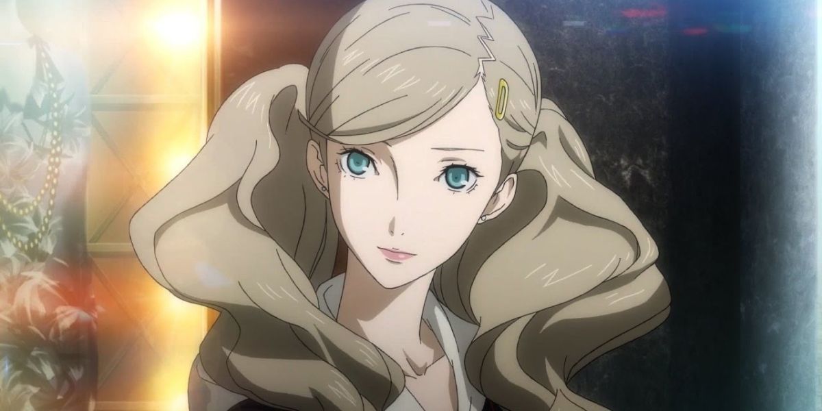 Ann smiling softly while looking at someone