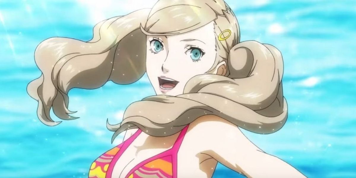 Ann smiling and twirling in the water