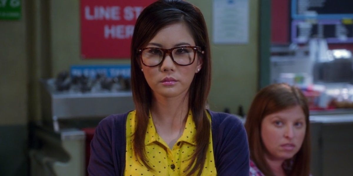 Annie Kim looking serious in Community