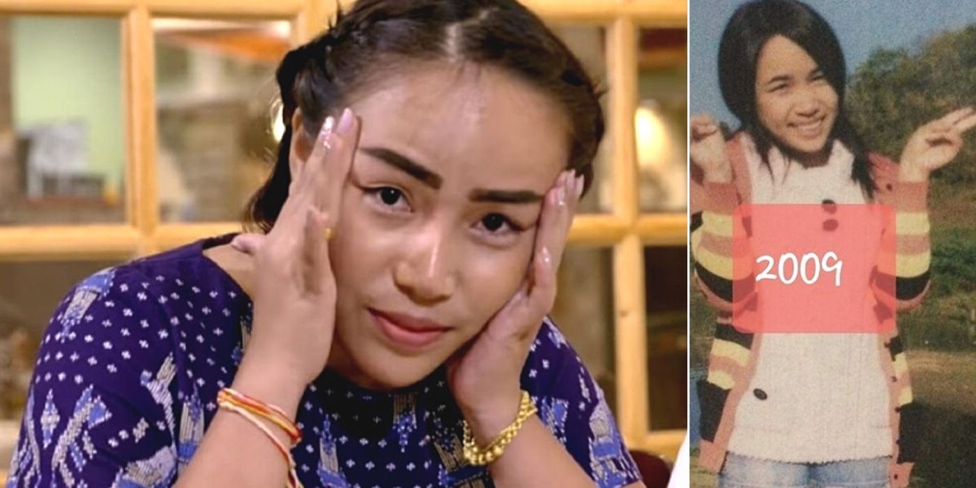 Annie Suwan 90 Day Fiance in side by side photos from recent and 2009