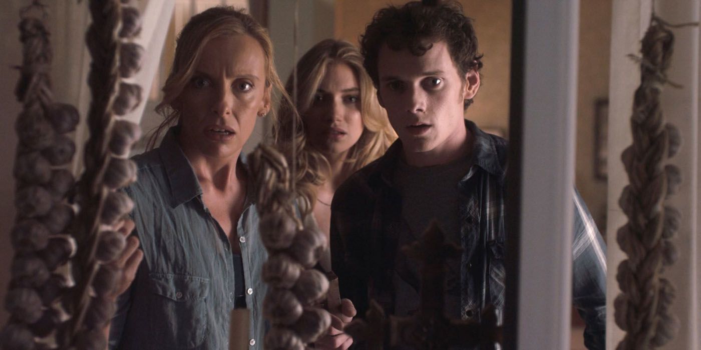 Anton Yelchin and his family searching for vampires in Fright Night.