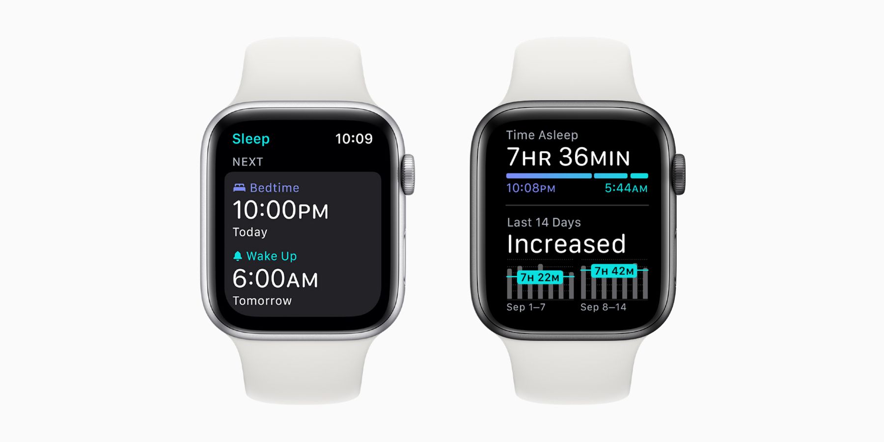 Apple Watch sleep tracking screenshots