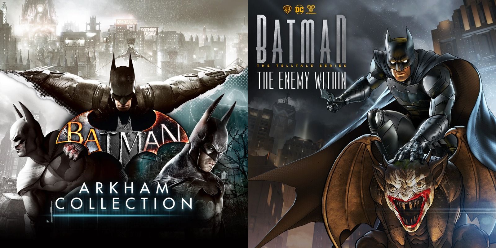 The Arkham Collection and Batman: The Enemy Within cover art