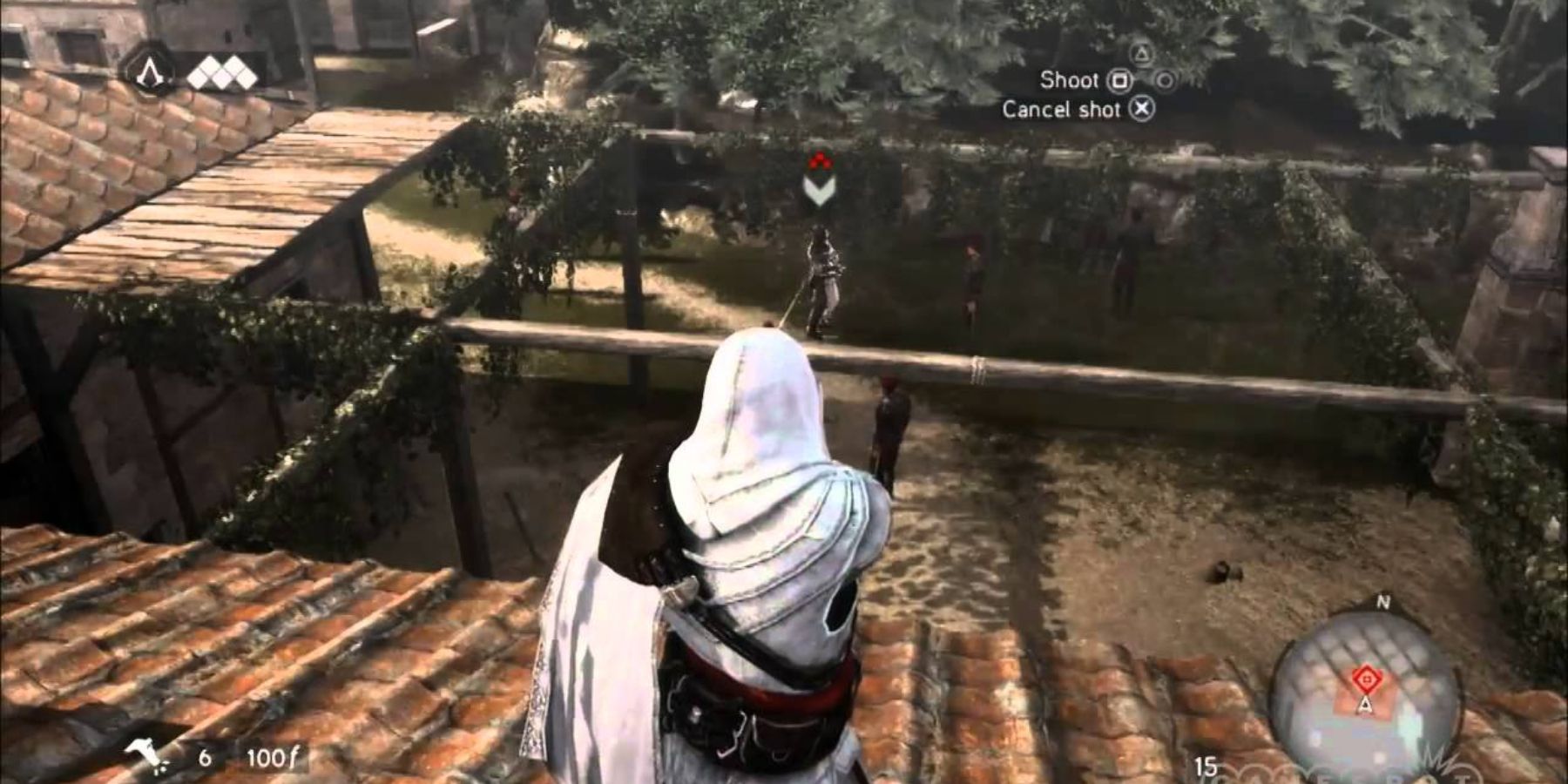 Preparing an attack in Assassin's Creed: Brotherhood