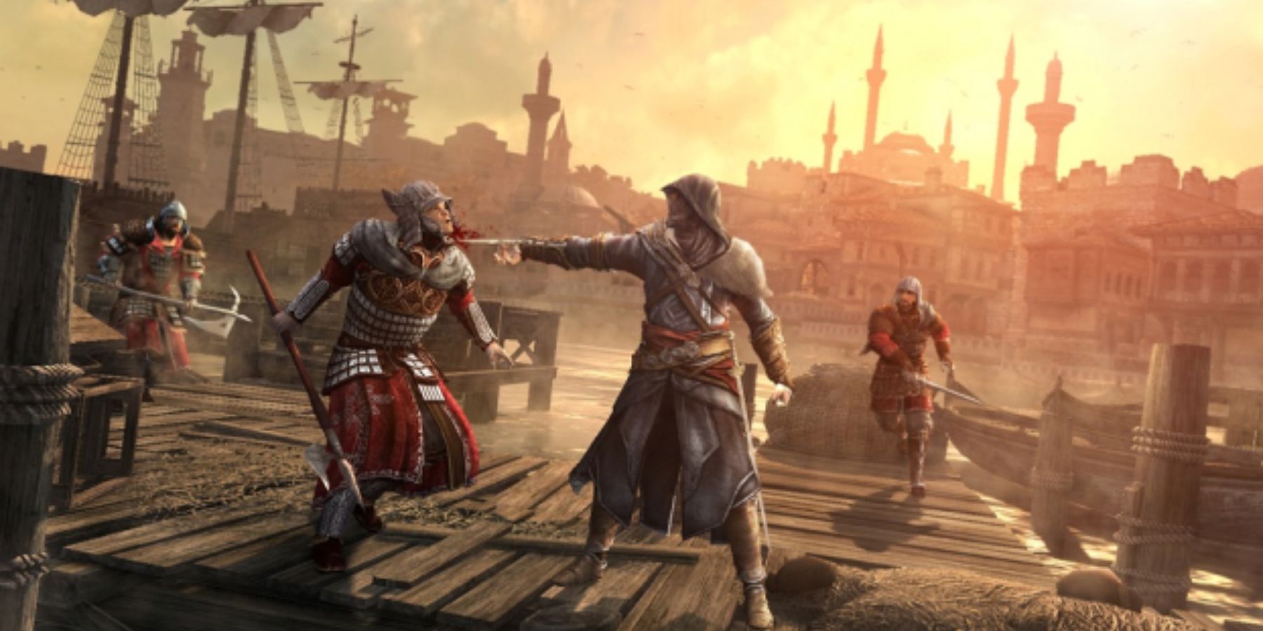 Assassinating an enemy in Assassin's Creed: Revelations