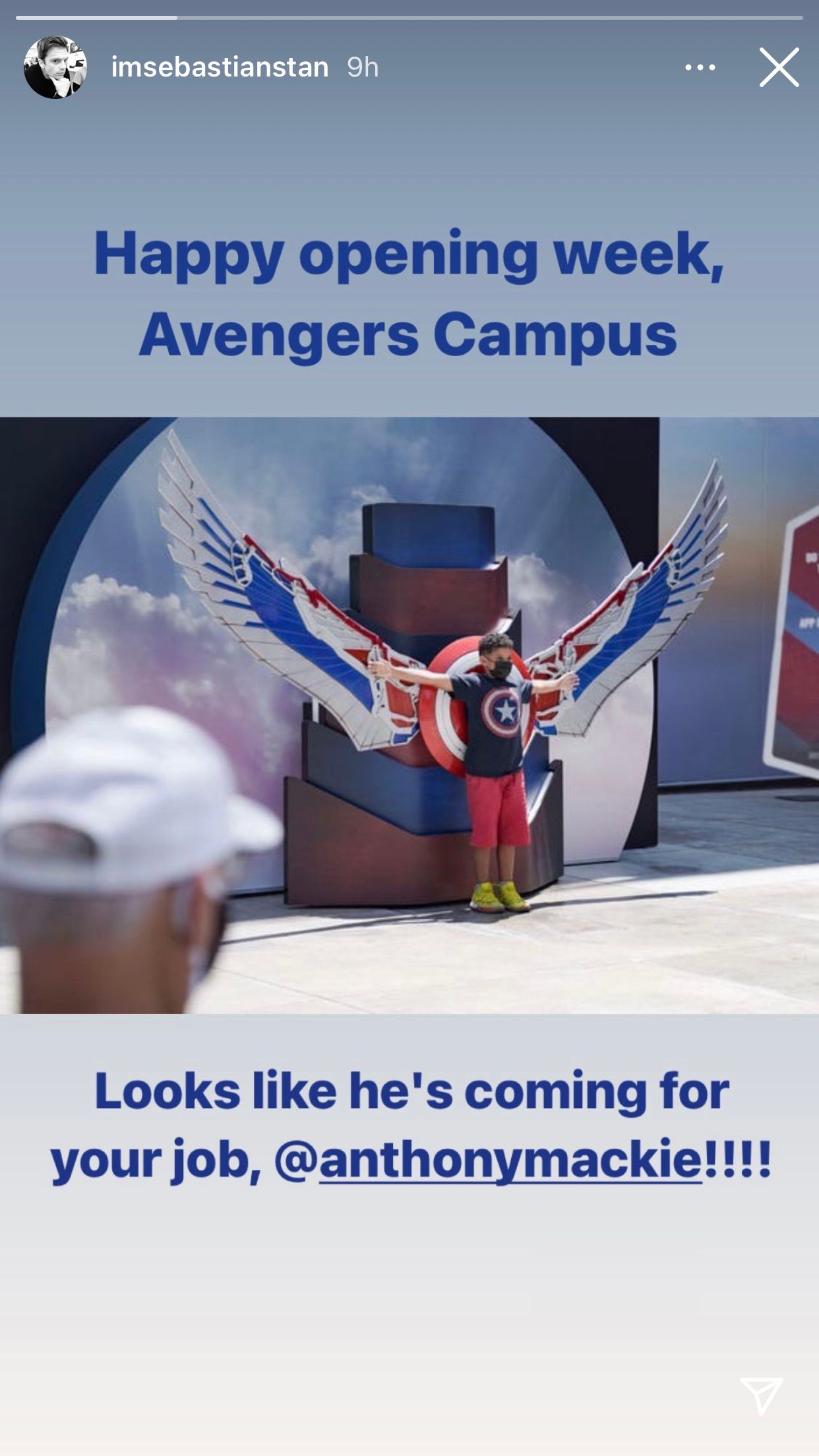 Avengers Campus Sebastian Stan