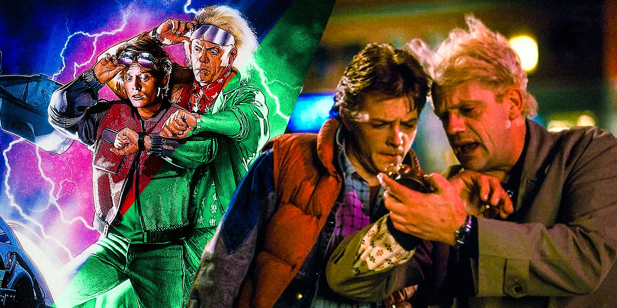 Back to the future time travel Marty and Doc Brown