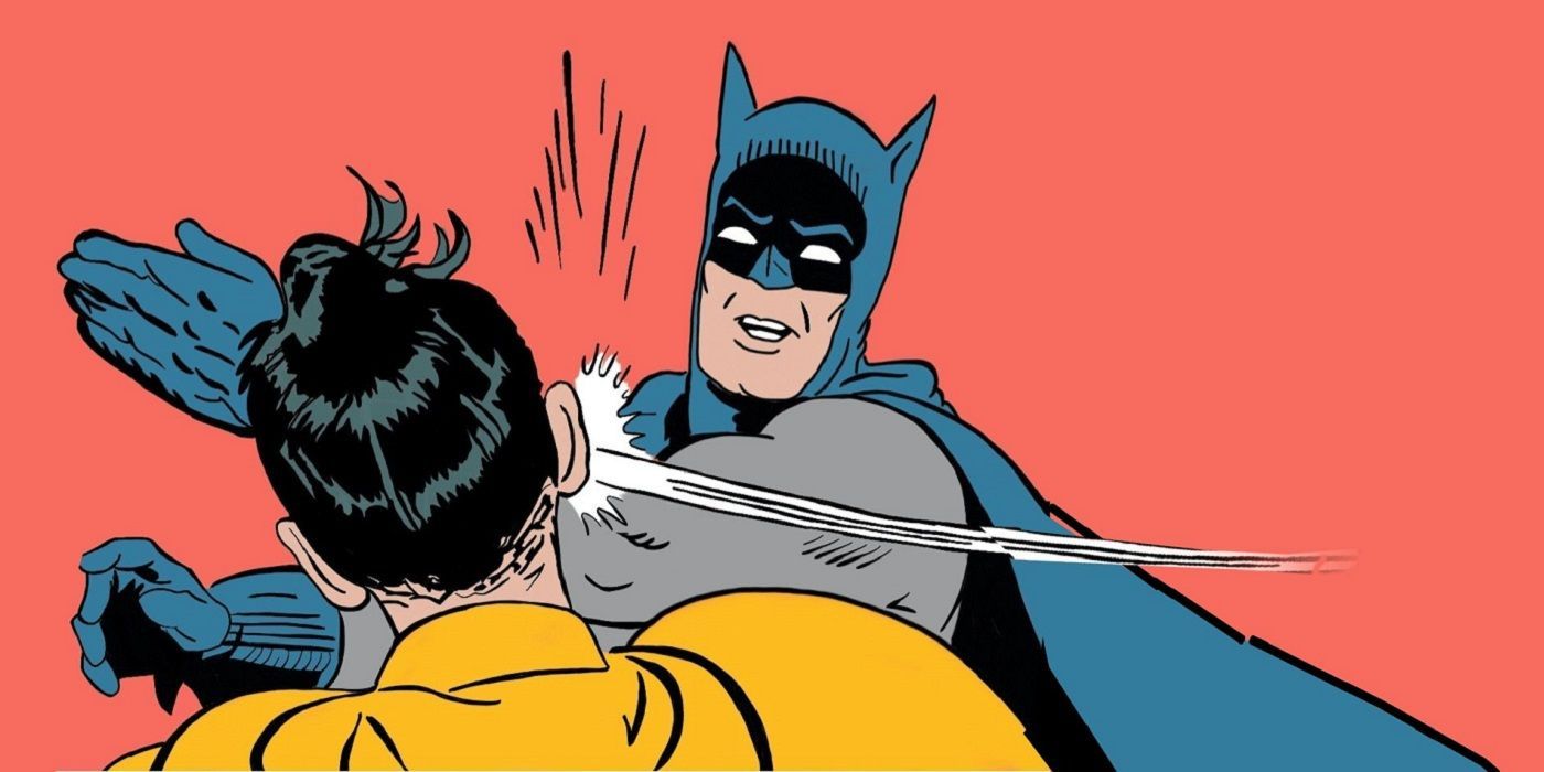 Meme of Batman Slapping Robin
