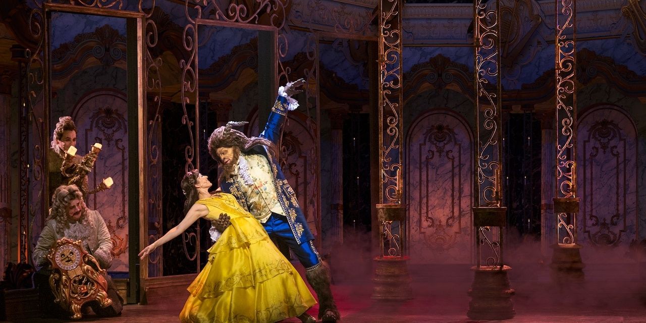 Belle and Beast dancing in Beauty And The Beast on stage (Credit: CruiseInternational.com)