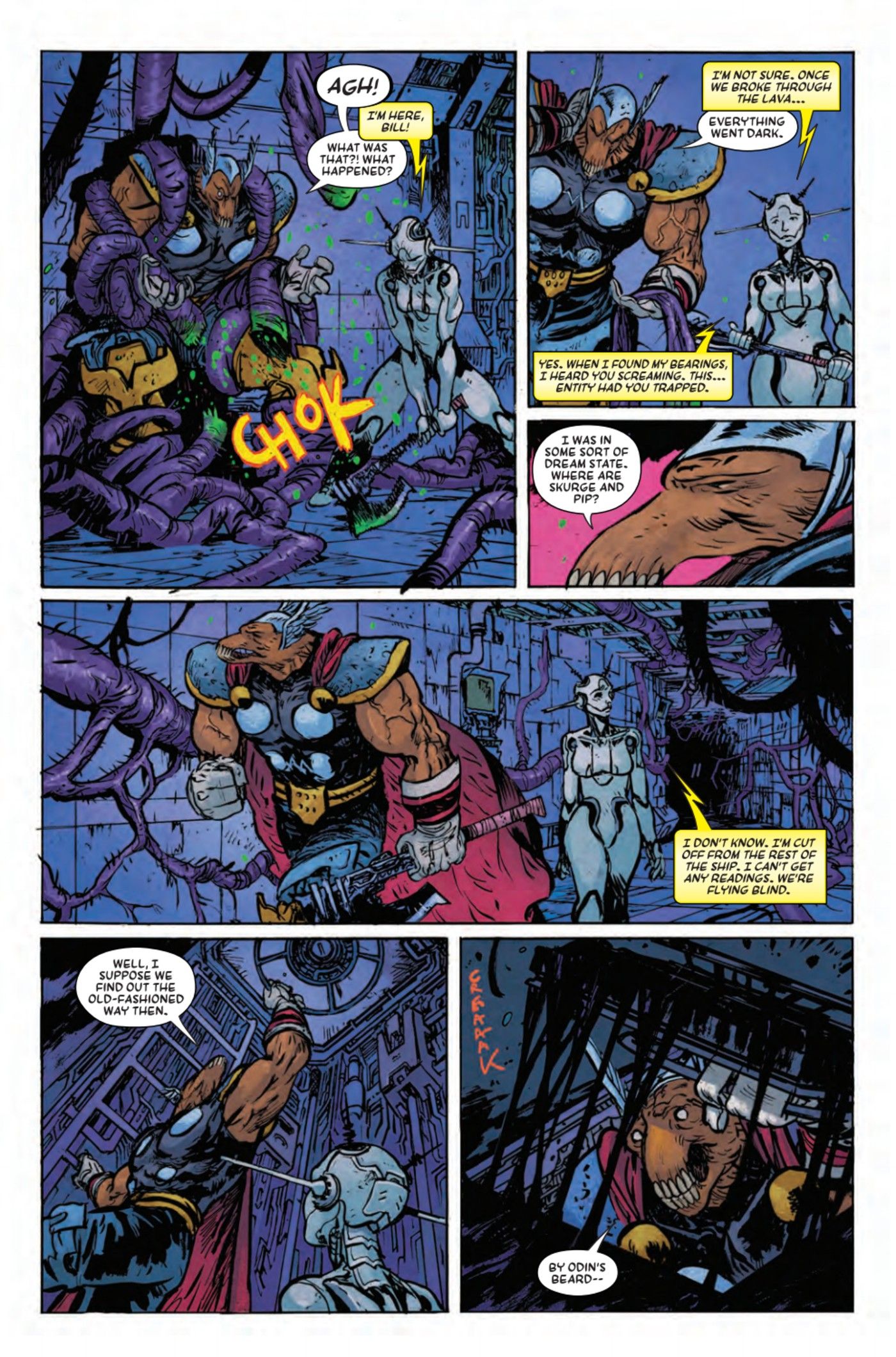 Beta Ray Bill 4 preview page 2 Thor Odin Monster