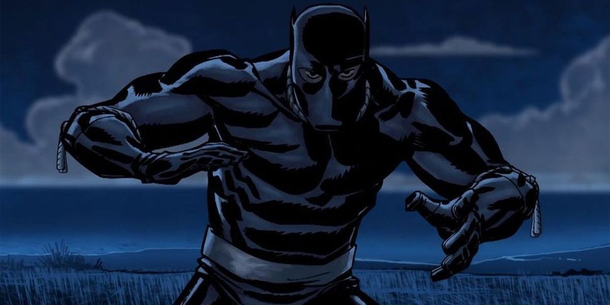 Black Panther in a fighting stance from Marvel Knights Black Panther