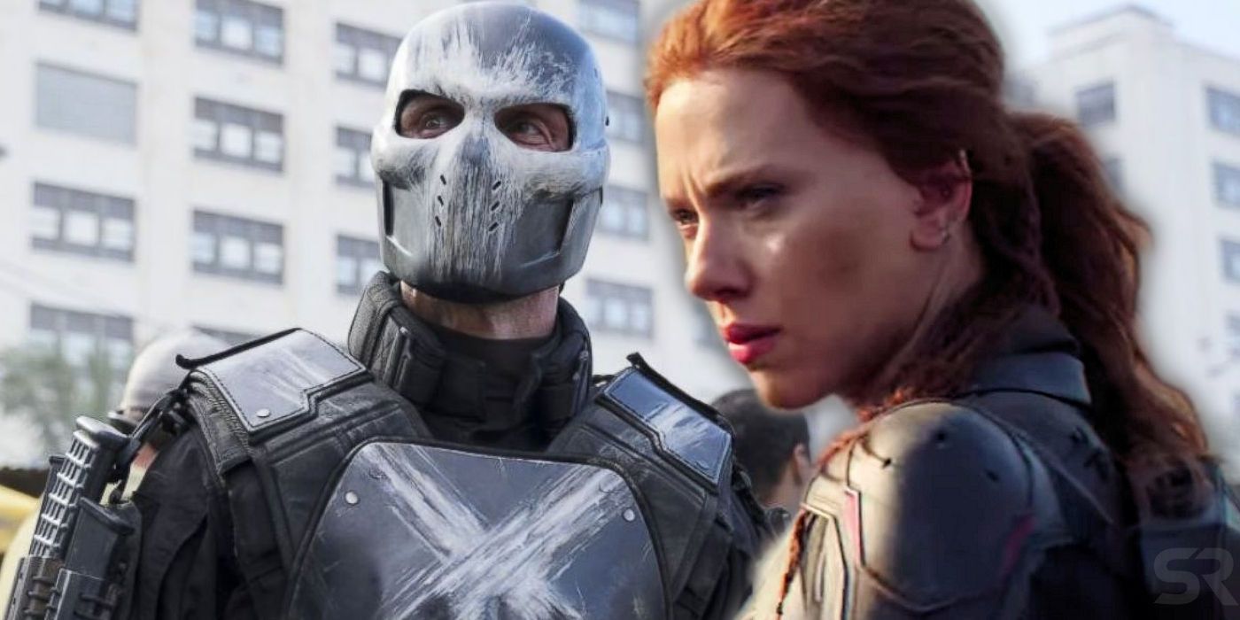 Black Widow and Crossbones from the MCU.