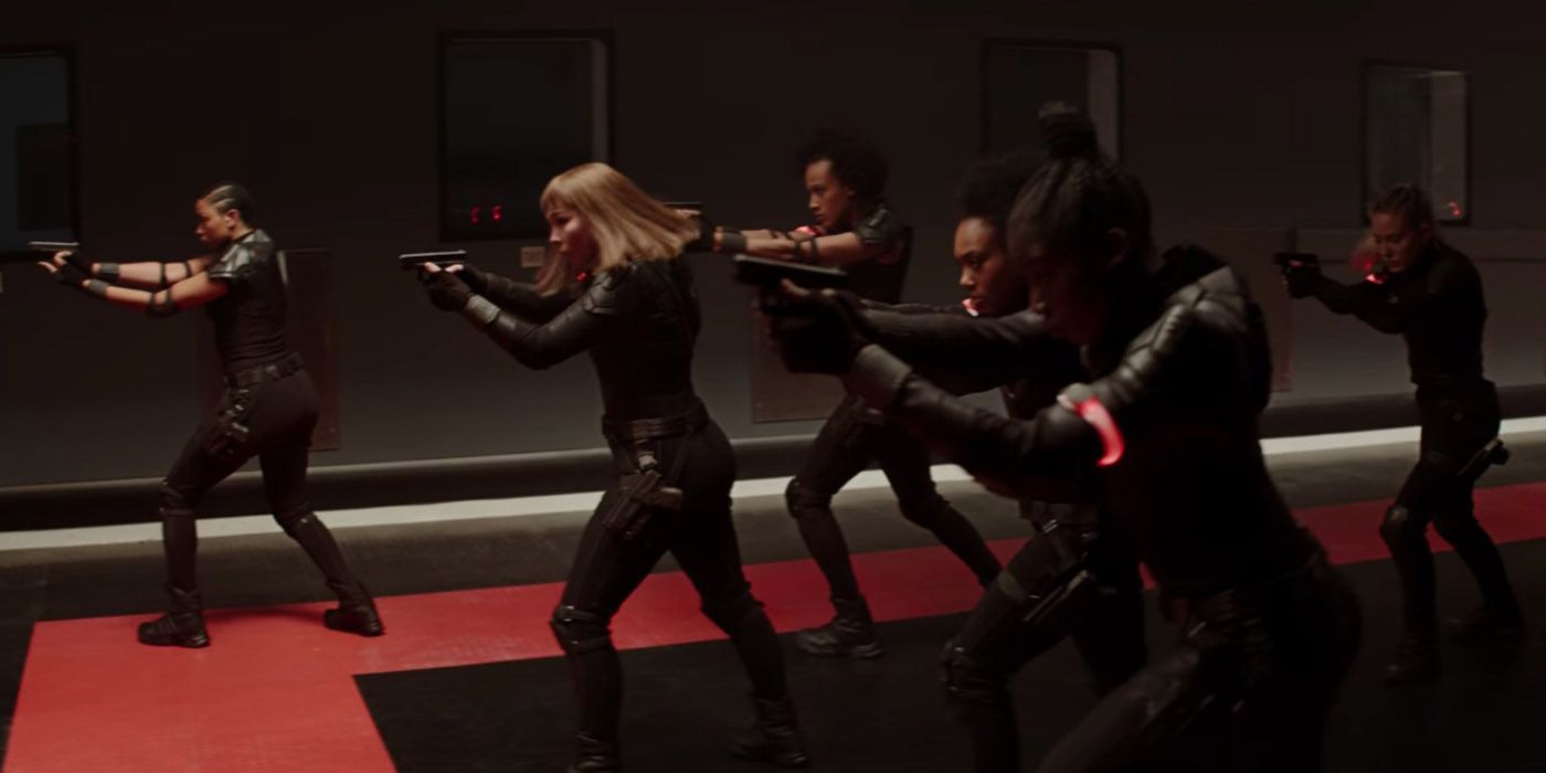 Black Widows training in the Red Room.