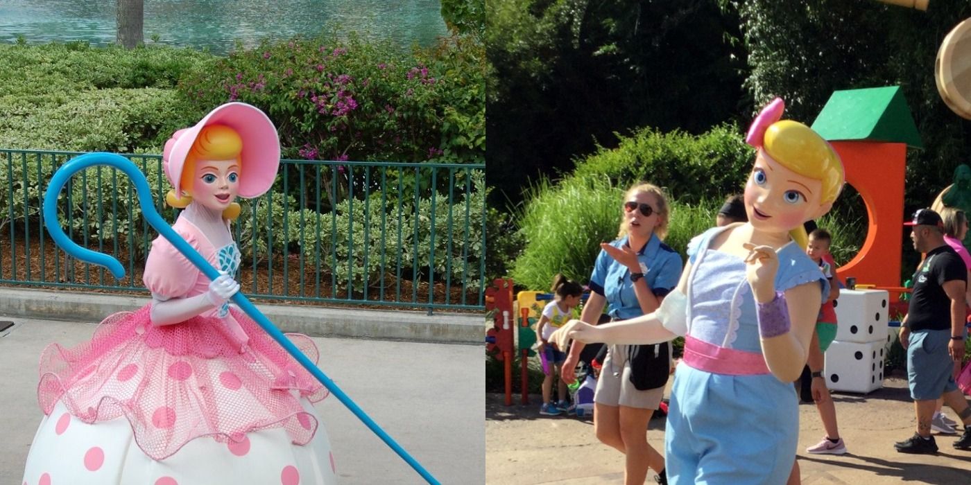 Bo Peep at the Disney Parks before and after her upgrade.
