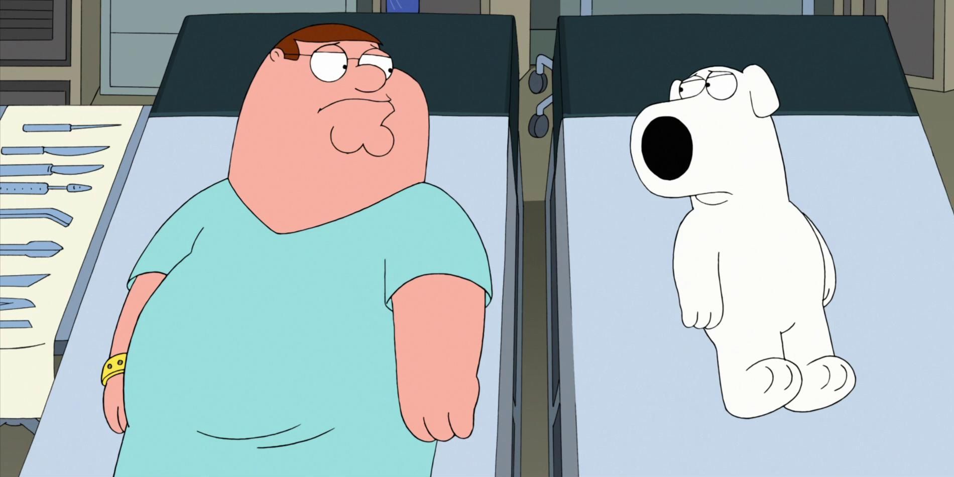 Brian gives Peter his kidneys in Family Guy