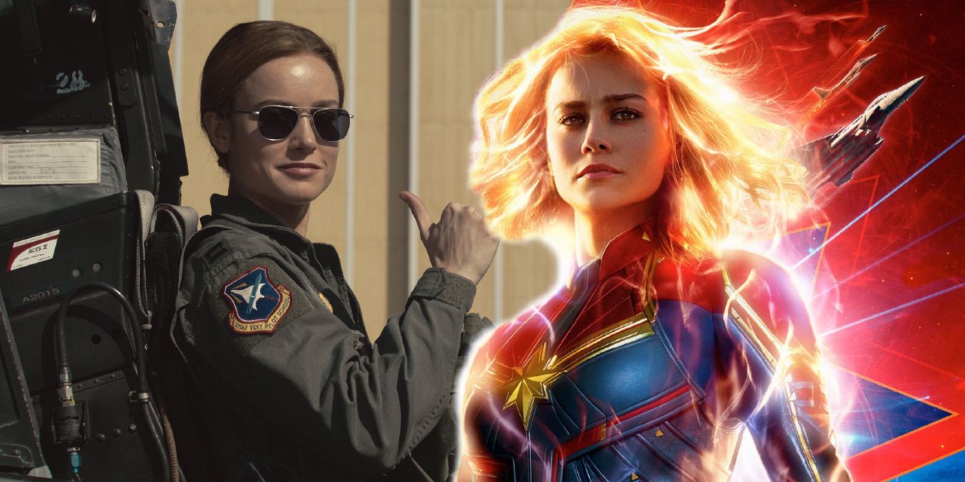 Brie Larson's Carol Danvers and Captain Marvel