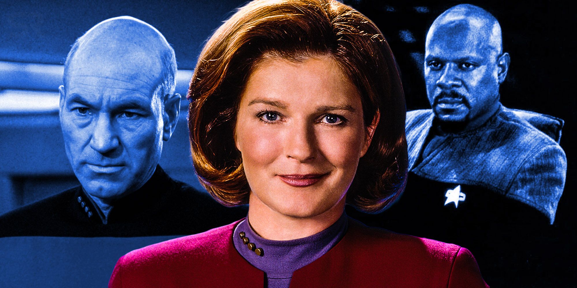 Captain Janeway Captain picard Captain sisko Star trek deep space nine next generation voyager
