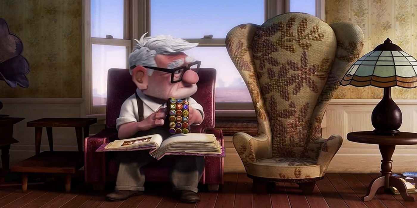 Carl sitting alone in his house in Up.
