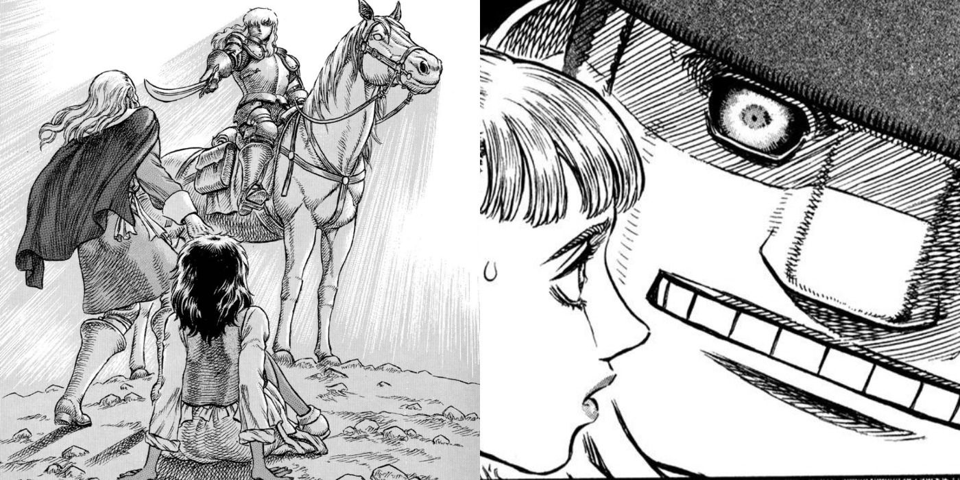 Griffith saving Casca and Lady Farnese with Father Mozgus