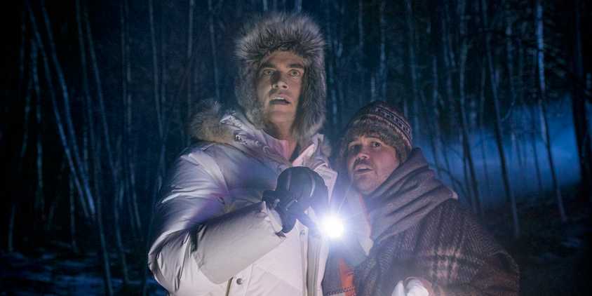 Cheyenne Jackson and Harvey Guillen in Werewolves Within