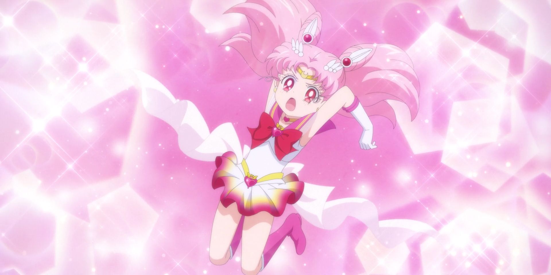 Chibi-Usa transforms into Super Sailor Chibi-Moon in Sailor Moon Eternal