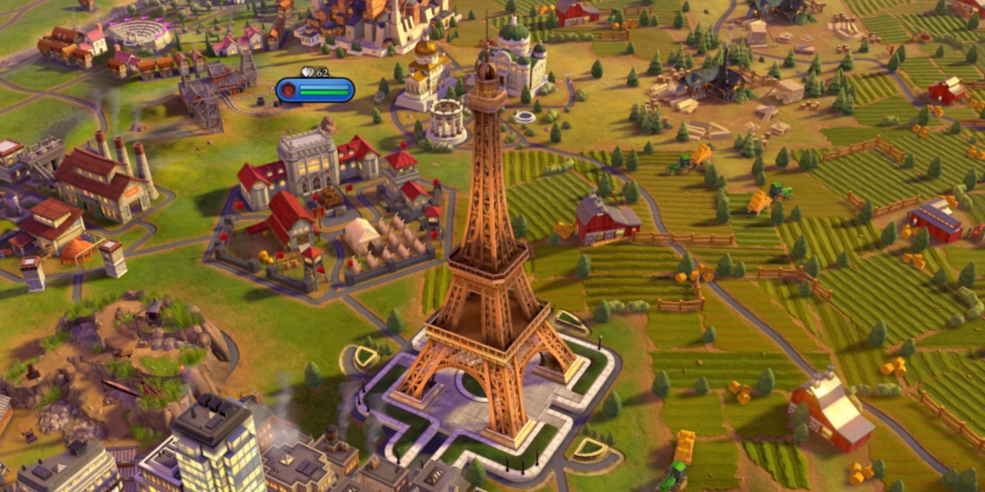 The Eiffel Tower as seen in Civilization-6